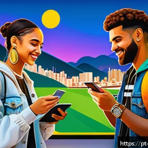 Home 30 소셜 토큰 경제 - A vibrant digital art scene featuring Brazilian content creators and diverse fans engaging through s...